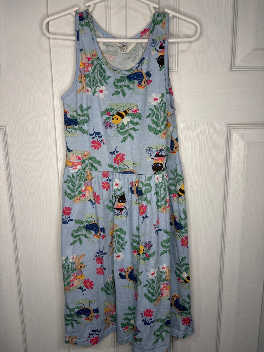 H&M girls 6 Sleeveless Dress with Animal & Floral Print
